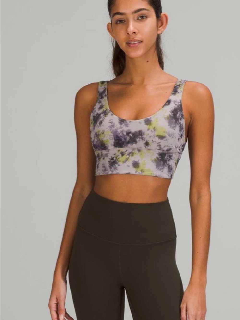 Lululemon Align  Bra *Light Support, A/B Cup Radial Tie Dye Mauve Grey 10